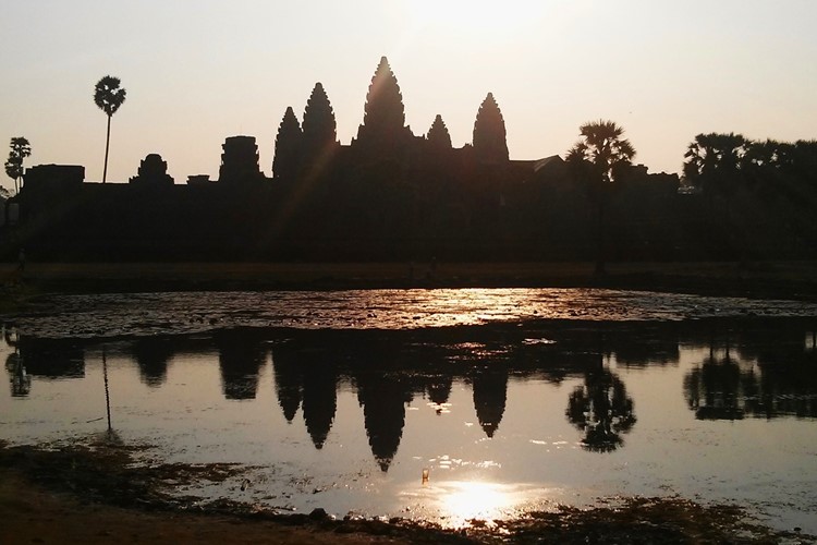 východ slunce v Angkor Wat